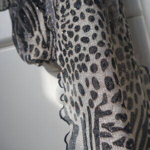 Glittery Chicos animal print scarf